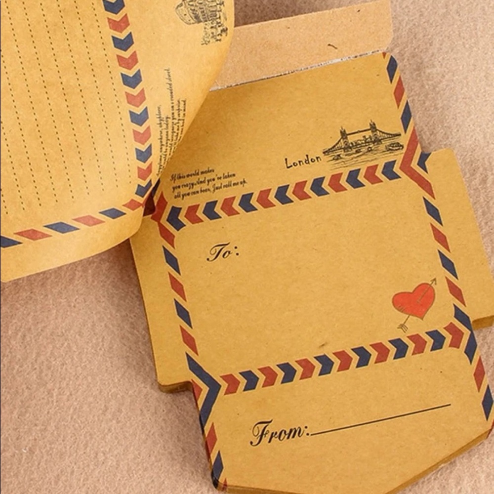 Note memo pad Mail Postage Letter envelope  Stationary Gift